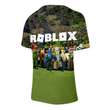 Hot Game Roblox Casual Sports 3D Graphic T-shirts Cool Summer Tees for Kids Alduts