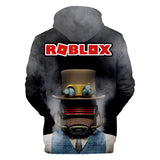 Hot Game Roblox Cosplay Black Jumper Casual Sports Hoodie Long Sleeve for Kids Youth Adult