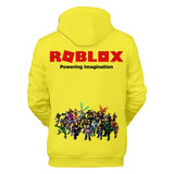 Hot Game Roblox Cosplay Yellow Jumper Casual Sports Hoodie Long Sleeve for Kids Youth Adult
