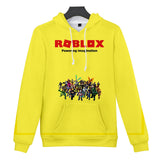 Hot Game Roblox Cosplay Yellow Jumper Casual Sports Hoodie Long Sleeve for Kids Youth Adult