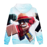 Hot Game Roblox One Piece Cosplay Jumper Casual Sports Hoodie Long Sleeve for Kids Youth Adult