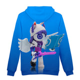 Hot Game Roblox Cosplay Blue Jumper Casual Sports Hoodie Long Sleeve for Kids Youth Adult