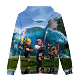 Hot Game Roblox Cosplay Blue Jumper Casual Sports Hoodie Long Sleeve for Kids Youth Adult
