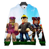 Hot Game Roblox Cosplay Blue White Jumper Casual Sports Hoodie Long Sleeve for Kids Youth Adult