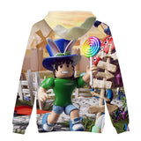 Hot Game Roblox Cosplay Gray Jumper Casual Sports Hoodie Long Sleeve for Kids Youth Adult