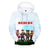 Hot Game Roblox Cosplay White Jumper Casual Sports Hoodie Long Sleeve for Kids Youth Adult