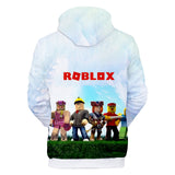 Hot Game Roblox Cosplay White Jumper Casual Sports Hoodie Long Sleeve for Kids Youth Adult