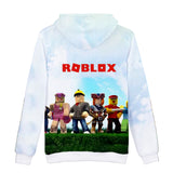 Hot Game Roblox Cosplay White Jumper Casual Sports Hoodie Long Sleeve for Kids Youth Adult