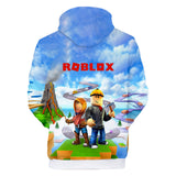 Hot Game Roblox Cosplay Blue Sky Jumper Casual Sports Hoodie Long Sleeve for Kids Youth Adult