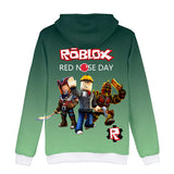 Hot Game Roblox Green Jumper Casual Sports Hoodie Long Sleeve for Kids Youth Adult