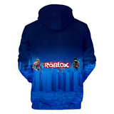 Hot Game Roblox Dark Blue Jumper Casual Sports Hoodie Long Sleeve for Kids Youth Adult