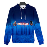 Hot Game Roblox Dark Blue Jumper Casual Sports Hoodie Long Sleeve for Kids Youth Adult