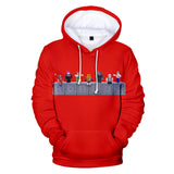 Hot Game Roblox Red Jumper Casual Sports Hoodie Long Sleeve for Kids Youth Adult