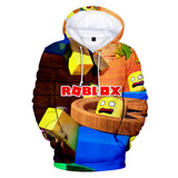 Hot Game Roblox Yellow Jumper Casual Sports Hoodie Long Sleeve for Kids Youth Adult