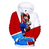 Super Mario 3D Graphic Print Casual Hoodie Jumper - Unisex for Kids and Adults