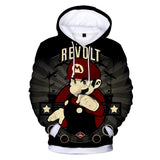 Hot Game Super Mario Black Jumper Casual Sports Hoodie Long Sleeve for Kids Youth Adult