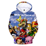 Super Mario Bros 3D Graphic Print Casual Hoodie Jumper - Unisex for Kids and Adults