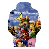 Super Mario Bros 3D Graphic Print Casual Hoodie Jumper - Unisex for Kids and Adults