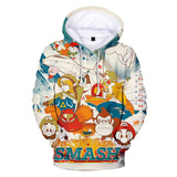 Super Mario Bros 3D Graphic Print Casual Hoodie Jumper - Unisex for Kids and Adults