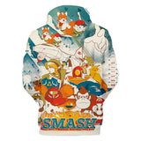Super Mario Bros 3D Graphic Print Casual Hoodie Jumper - Unisex for Kids and Adults