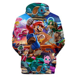 Super Mario Bros 3D Graphic Print Casual Hoodie Jumper - Unisex for Kids and Adults