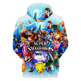 Super Mario Bros 3D Graphic Print Casual Hoodie Jumper - Unisex for Kids and Adults