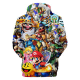 Super Mario Bros 3D Graphic Print Casual Hoodie Jumper - Unisex for Kids and Adults