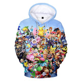 Super Mario Bros 3D Graphic Print Casual Hoodie Jumper - Unisex for Kids and Adults