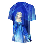 Hot Movie Frozen Ice Queen Elsa Princess Casual Sports T-Shirts for Adult Kids