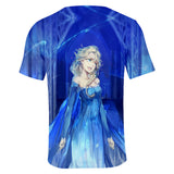 Hot Movie Frozen Ice Queen Elsa Princess Casual Sports T-Shirts for Adult Kids