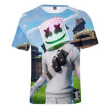 Game Fortnite DJ Marshmello Casual Sports T-Shirts Unisex for Adults & Kids