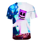 Game Fortnite DJ Marshmello Casual Sports T-Shirts Unisex for Adults & Kids