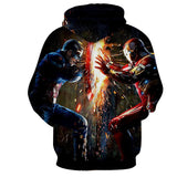 Iron Man And Captain American Avengers 3D Hoodie All Over Printed Sweatshirt
