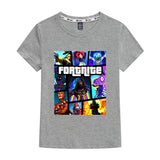 Kids Heavy Cotton T-shirts Game Fortnite Print Short Sleeve Casual Tees Sweatshirt