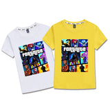 Kids Heavy Cotton T-shirts Game Fortnite Print Short Sleeve Casual Tees Sweatshirt