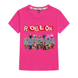 Kids Heavy Cotton T-shirts Game Roblox Print Short Sleeve Casual Tees Sweatshirt