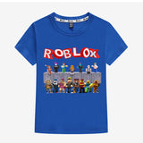 Kids Heavy Cotton T-shirts Game Roblox Print Short Sleeve Casual Tees Sweatshirt