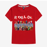 Kids Heavy Cotton T-shirts Game Roblox Print Short Sleeve Casual Tees Sweatshirt