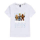 Kids Heavy Cotton T-shirts Game Roblox Print Short Sleeve Casual Tees Sweatshirt