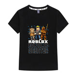 Kids Heavy Cotton T-shirts Game Roblox Print Short Sleeve Casual Tees Sweatshirt