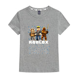 Kids Heavy Cotton T-shirts Game Roblox Print Short Sleeve Casual Tees Sweatshirt