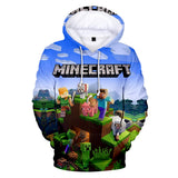 Hot Game Minecraft Hoodie 3D Drawstring Sweatshirt Pullover Cosplay Youth Jumper