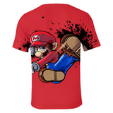 Super Mario Bros Casual 3D Graphic T-shirts Summer Tees Unisex for Kids Alduts