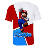 Super Mario Bros Casual 3D Graphic T-shirts Summer Tees Unisex for Kids Alduts