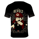 Super Mario Bros Casual 3D Graphic T-shirts Summer Tees Unisex for Kids Alduts