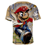 Super Mario Bros Casual 3D Graphic T-shirts Summer Tees Unisex for Kids Alduts