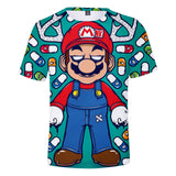 Super Mario Bros Casual 3D Graphic T-shirts Summer Tees Unisex for Kids Alduts