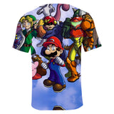 Super Mario Bros Casual 3D Graphic T-shirts Summer Tees Unisex for Kids Alduts