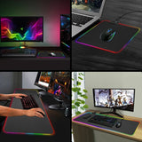 RGB LED Light Gaming Mouse Pad Large Computer Keyboard Mat