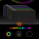 RGB LED Light Gaming Mouse Pad Large Computer Keyboard Mat